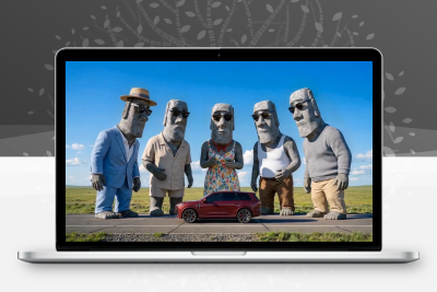 岚图汽车AI创意广告：离谱的大8”  巨人也爱开